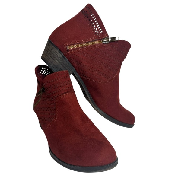 American Rag Red Suede Ankle Booties Women’s 8.5M - Picture 1 of 9